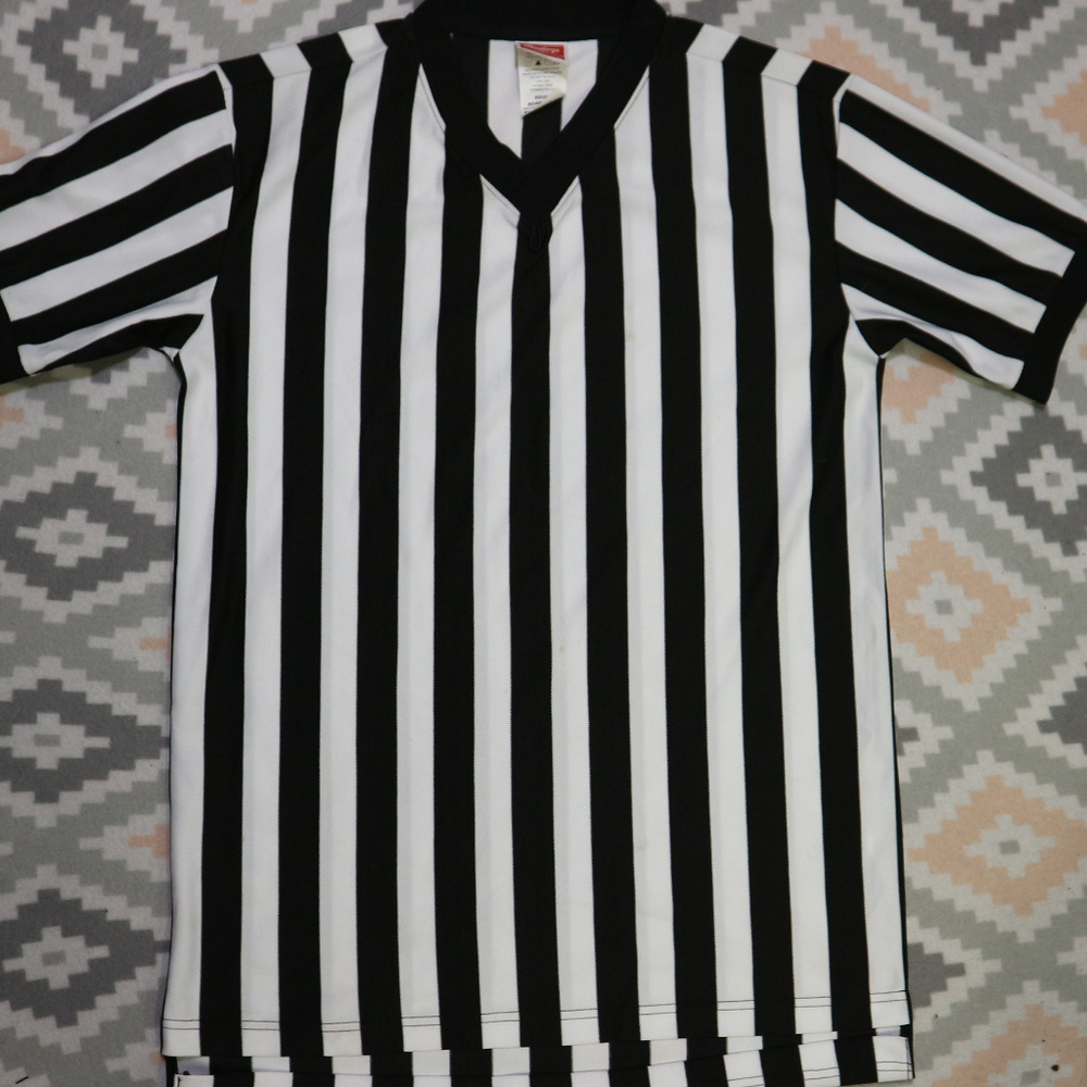 Like New RAWLINGS Adult Striped Referee Jersey